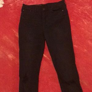 Womens J. crew black lookout high rise straight leg jeans.